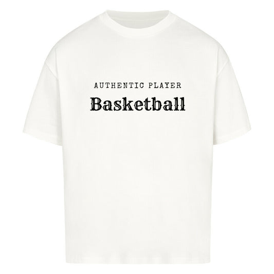 Oversized Basketball T-Shirt Weiß Authentic Player 100% Premium Baumwolle