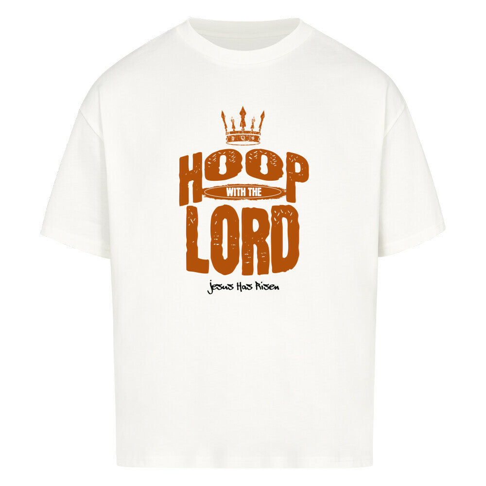 Oversized T-Shirt weiß, hoop with the lord, jesus has risen. 100% baumwolle.