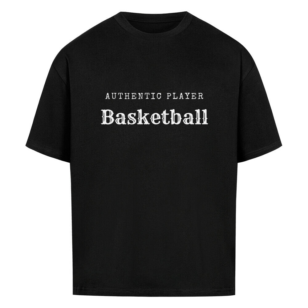 Oversized Basketball T-Shirt Schwarz Authentic Player 100% Premium Baumwolle
