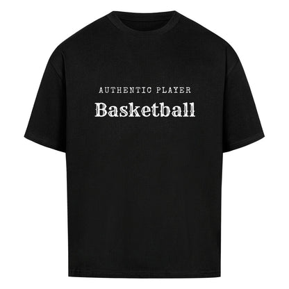 Oversized Basketball T-Shirt Schwarz Authentic Player 100% Premium Baumwolle