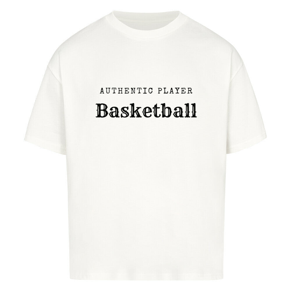 Oversized Basketball T-Shirt Weiß Authentic Player 100% Premium Baumwolle