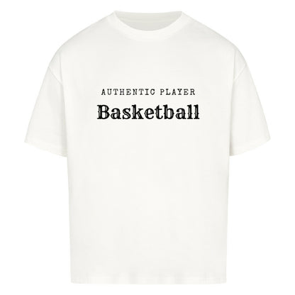 Oversized Basketball T-Shirt Weiß Authentic Player 100% Premium Baumwolle