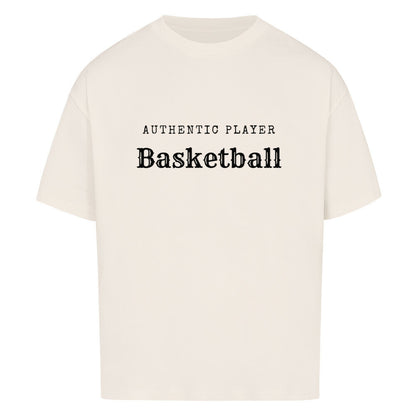 Oversized Basketball T-Shirt Natural Raw Authentic Player 100% Premium Baumwolle