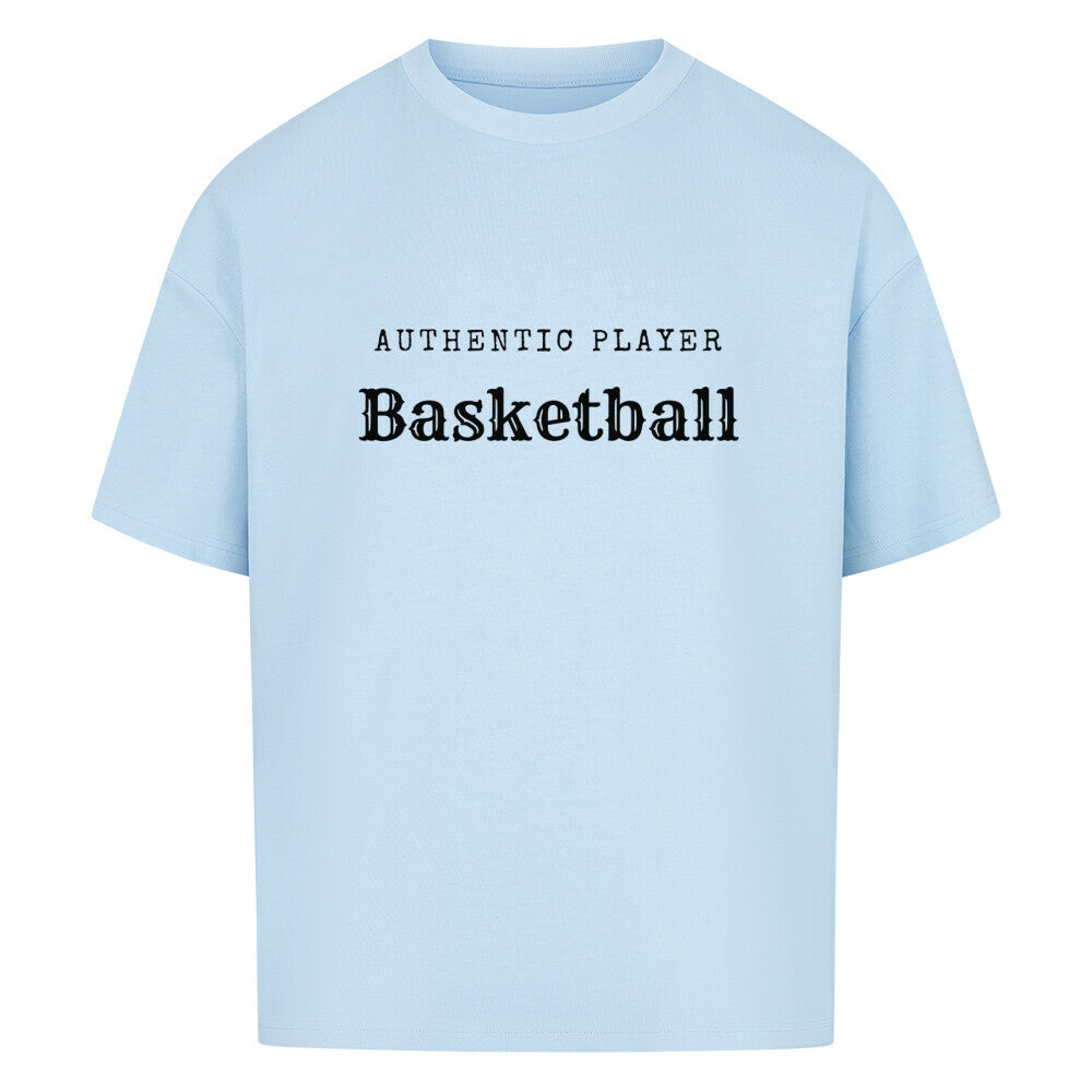 Oversized Basketball T-Shirt Babyblau Authentic Player 100% Premium Baumwolle