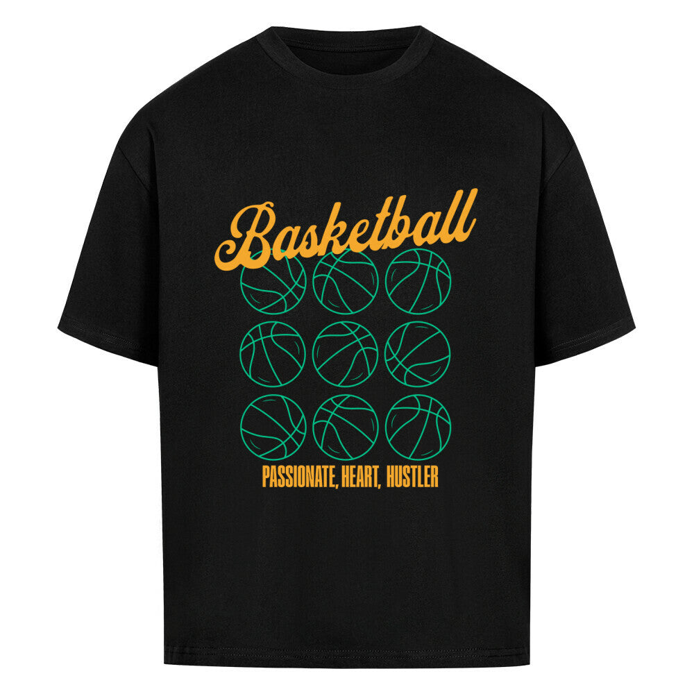 Oversized Basketball T-Shirt Basketball Schwarz 100% Baumwolle
