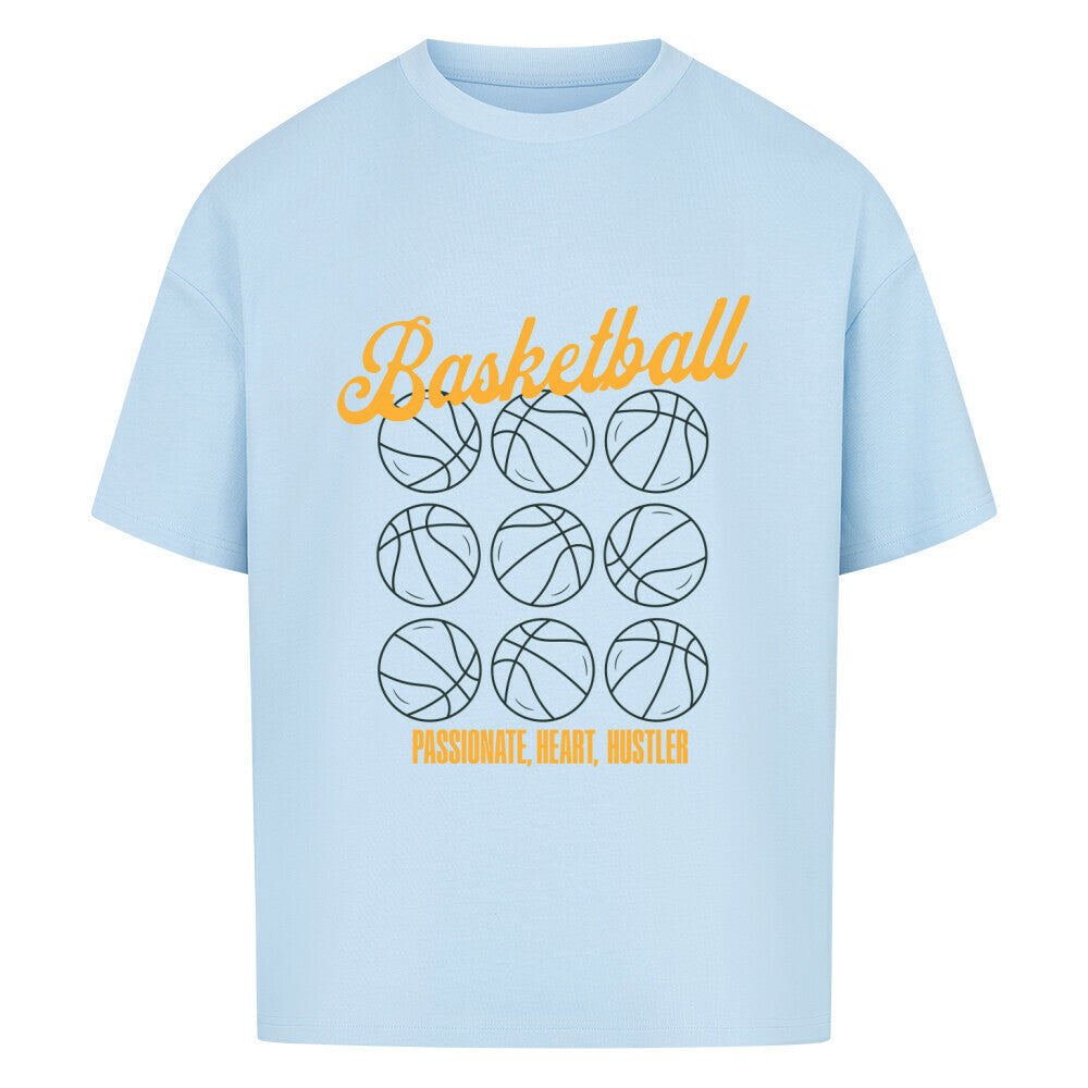 Oversized Basketball T-Shirt Basketball Babyblau 100% Baumwolle