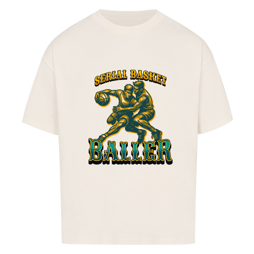 Oversized Basketball T-Shirt Serial Basketballer Natural Raw 100% Baumwolle