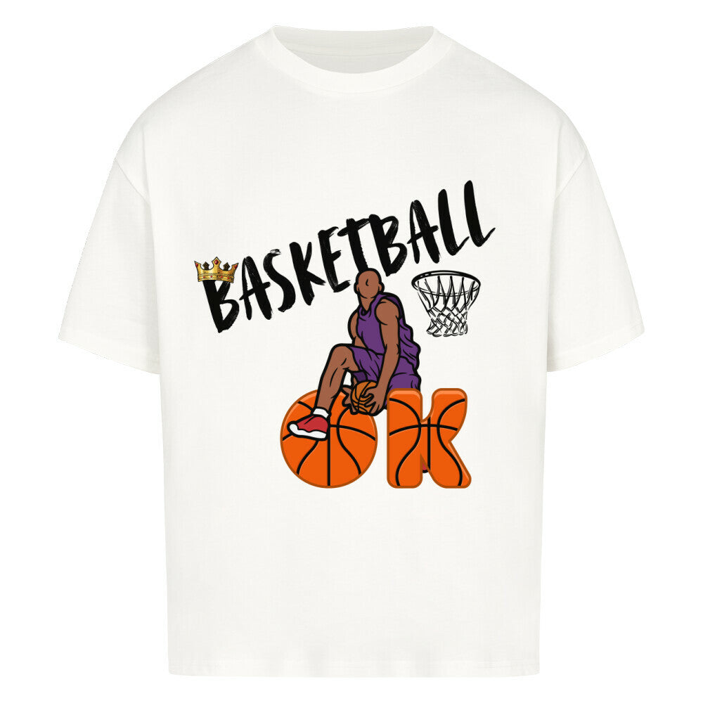 Basketball OK Oversized T-Shirt Weiß 100% Baumwolle