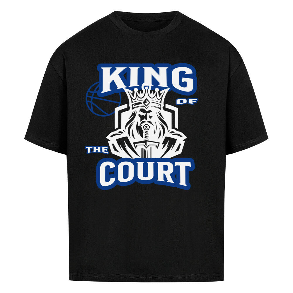 Oversized Basketball T-Shirt King of the Court schwarz 100% Baumwolle