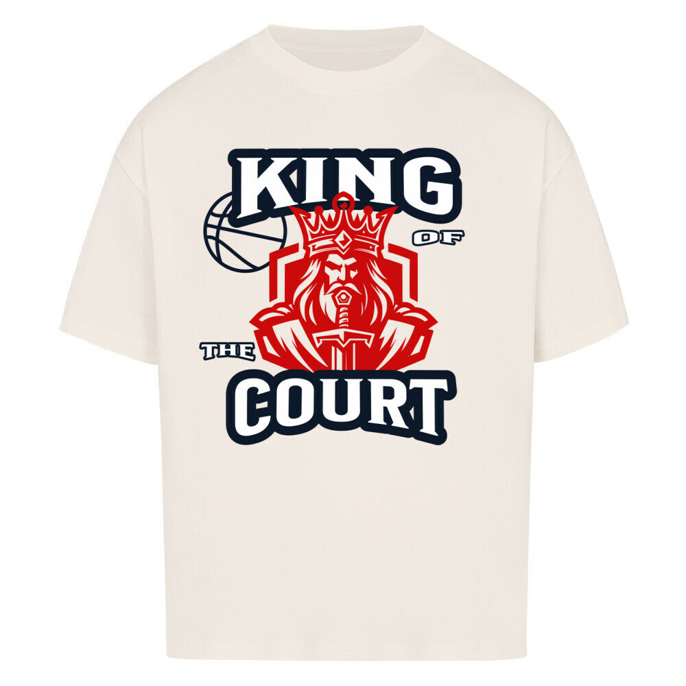 Oversized Basketball T-Shirt King of the Court Natural Raw 100% Baumwolle