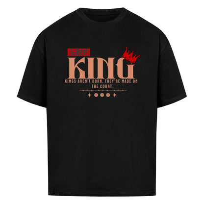 Oversized Basketball T-Shirt King Schwarz 100% Baumwolle