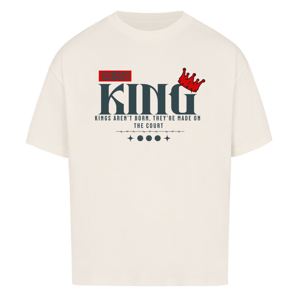 Oversized Basketball T-Shirt King Natural Raw 100% Baumwolle
