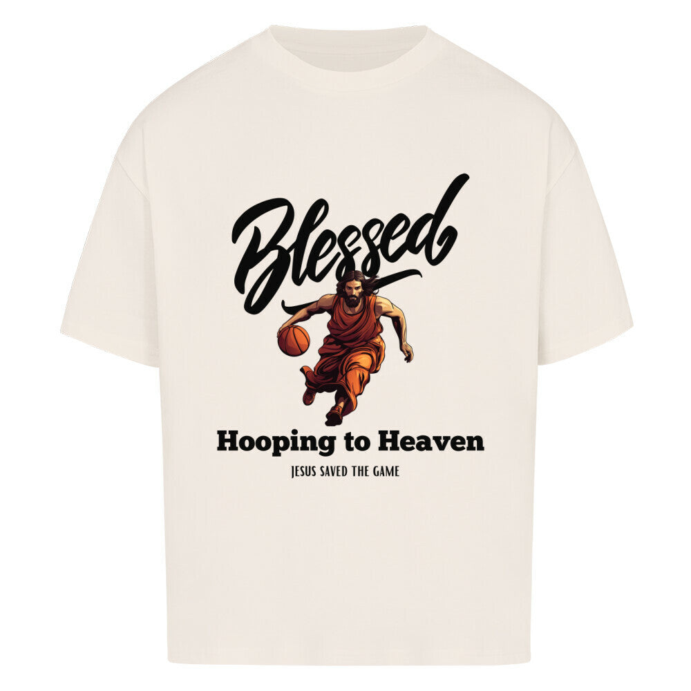 Blessed Oversized Basketbll T-Shirt Natural Raw 100% Premium Baumwolle