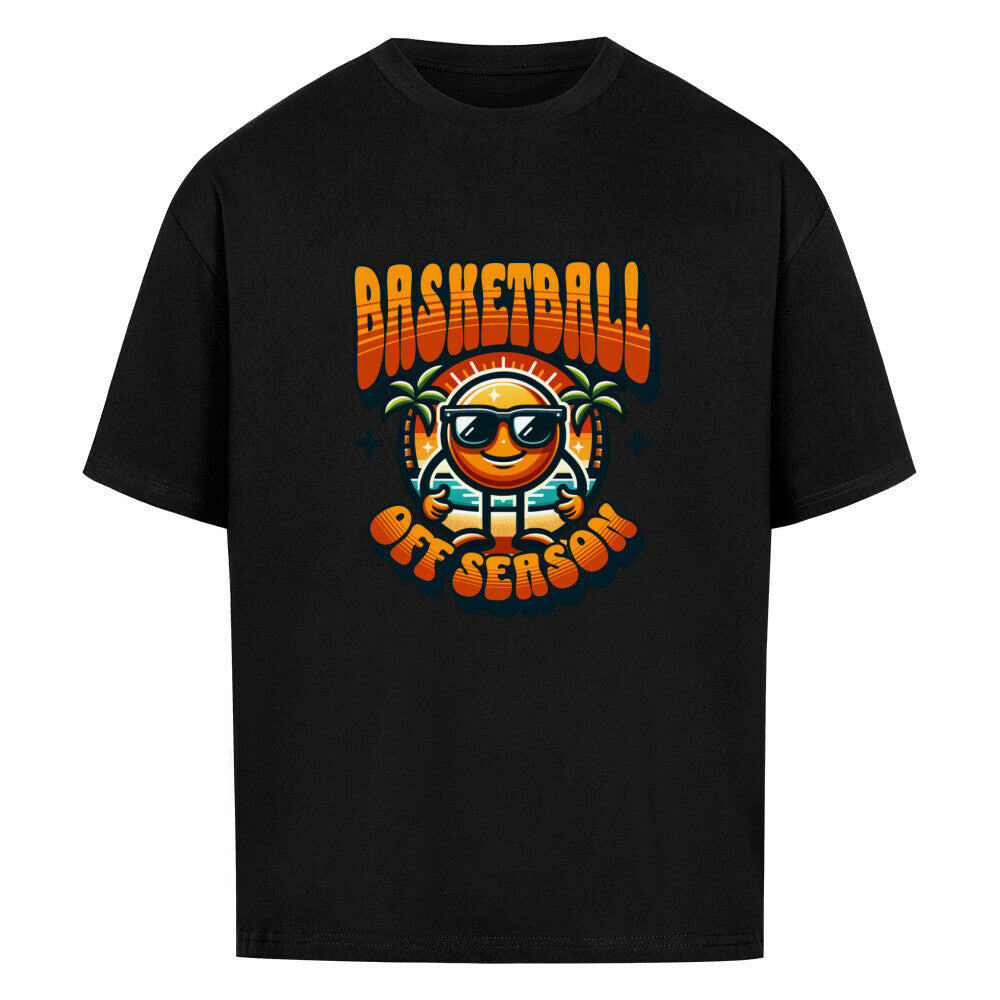 Oversized Basketball T-Shirt Off Season Schwarz 100% Baumwolle