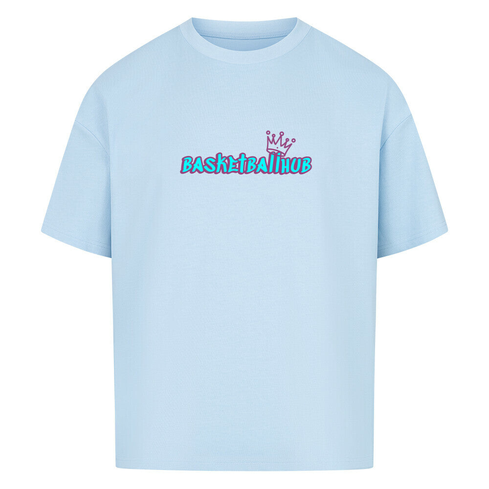 Oversized Basketball T-Shirt Basketballhub Babyblau 100% Baumwolle