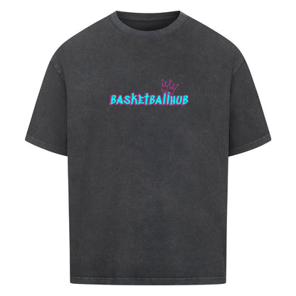 Oversized Basketball T-Shirt BasketballhubWashed schwarz 100% Baumwolle