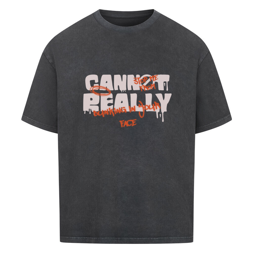 Oversized Basketball T-Shirt You Cannot Washed Schwarz 100% Premium Baumwolle