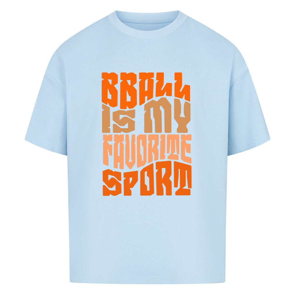 BBall is my Favorite Oversized Basketball T-Shirt babyblau 100% Baumwolle