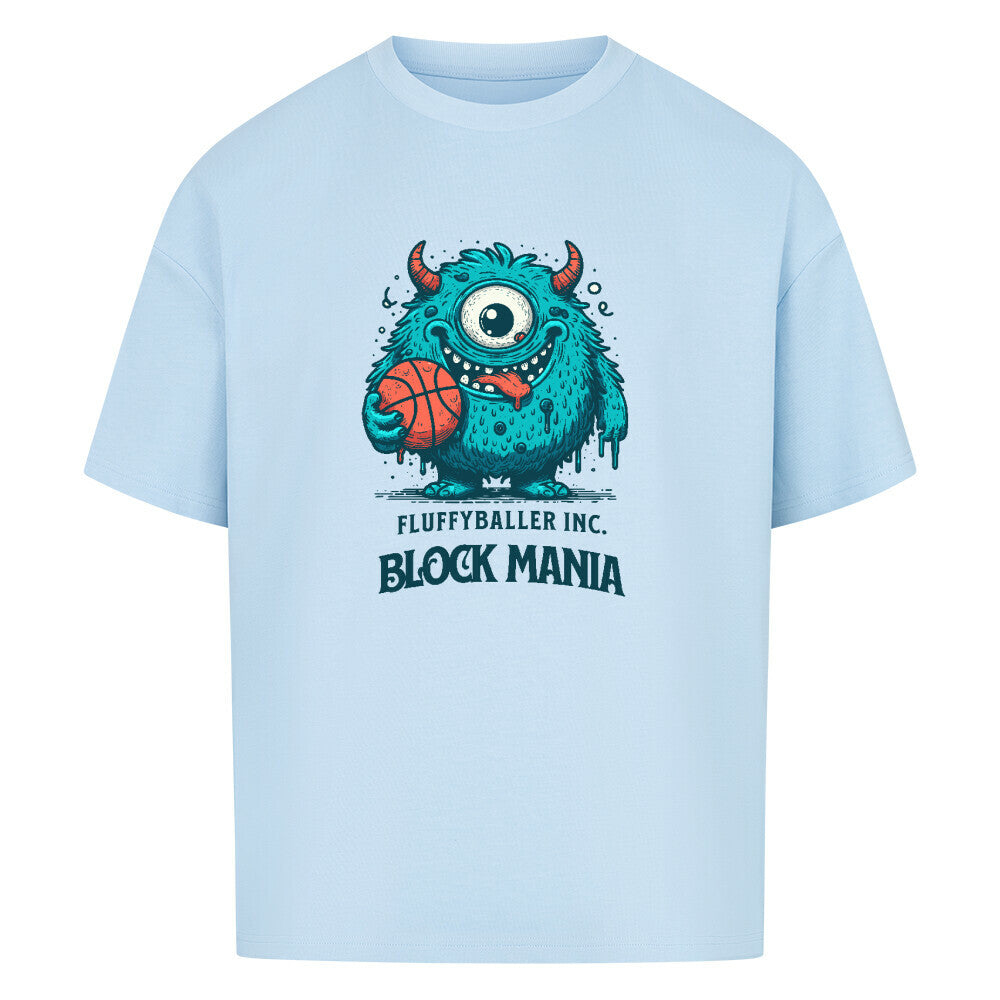 Oversized Basketball T-Shirt Babyblau Fluffy Baller 100% Premium Baumwolle