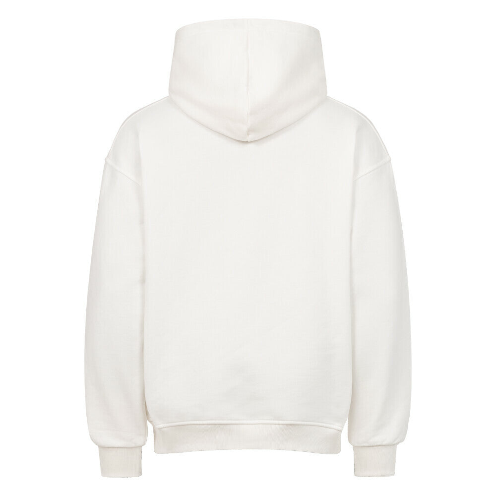 In Your Face Oversized Basketball Hoodie Weiß Premium Baumwolle Rücken ansicht