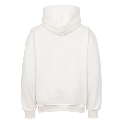 In Your Face Oversized Basketball Hoodie Weiß Premium Baumwolle Rücken ansicht