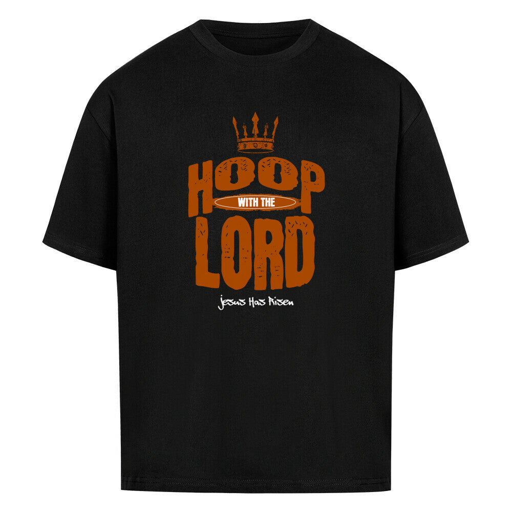 Oversized T-Shirt schwarz, hoop with the lord, jesus has risen. 100% baumwolle.