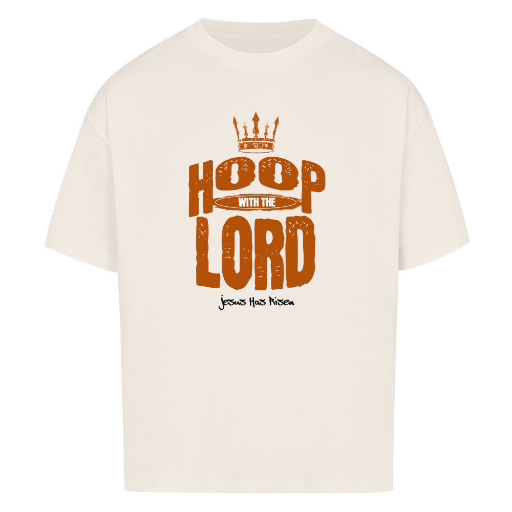 Oversized T-Shirt natural raw, hoop with the lord, jesus has risen. 100% baumwolle.