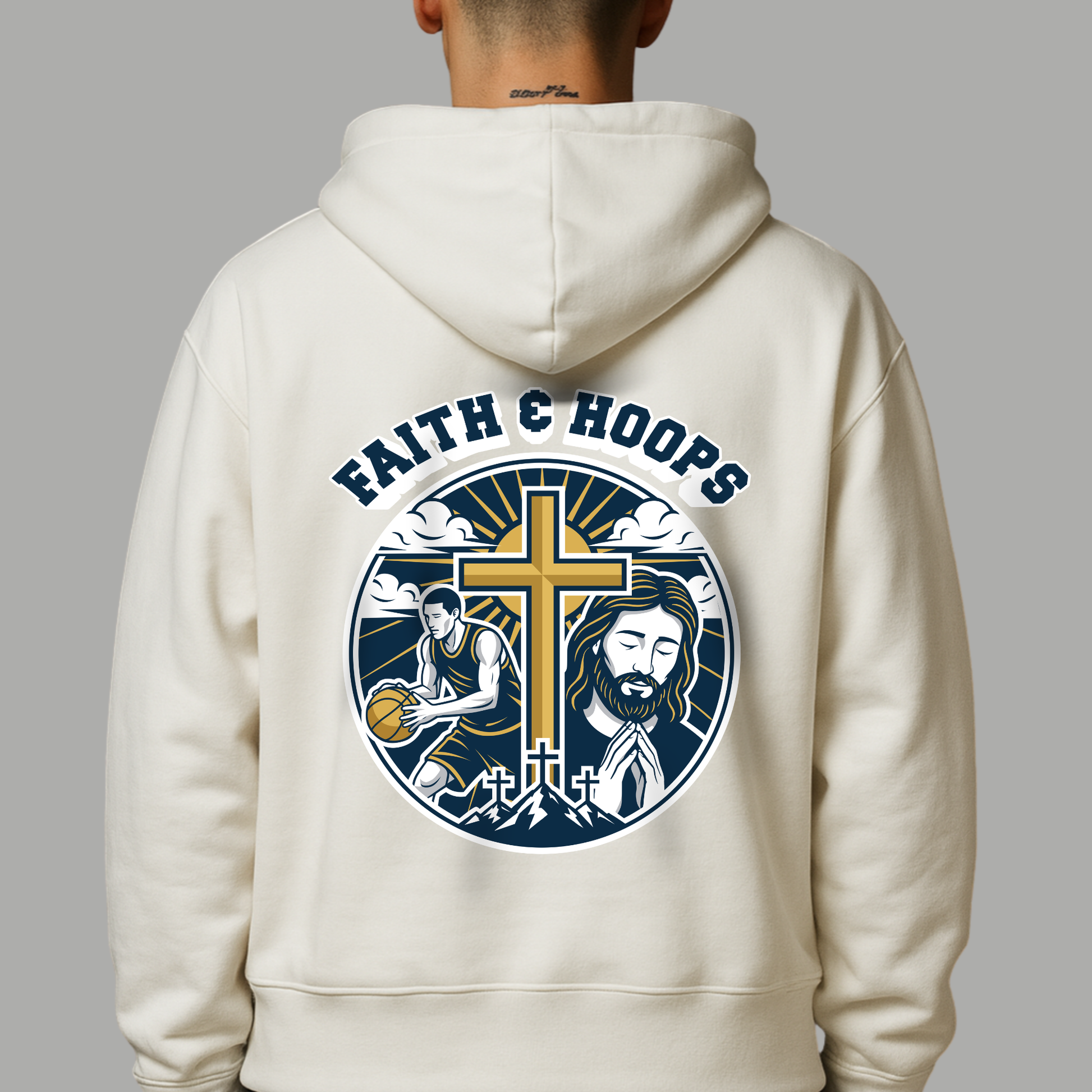 faith and hoops oversized hoodie natural raw premium qualität 80% baumwolle 20% polyester
