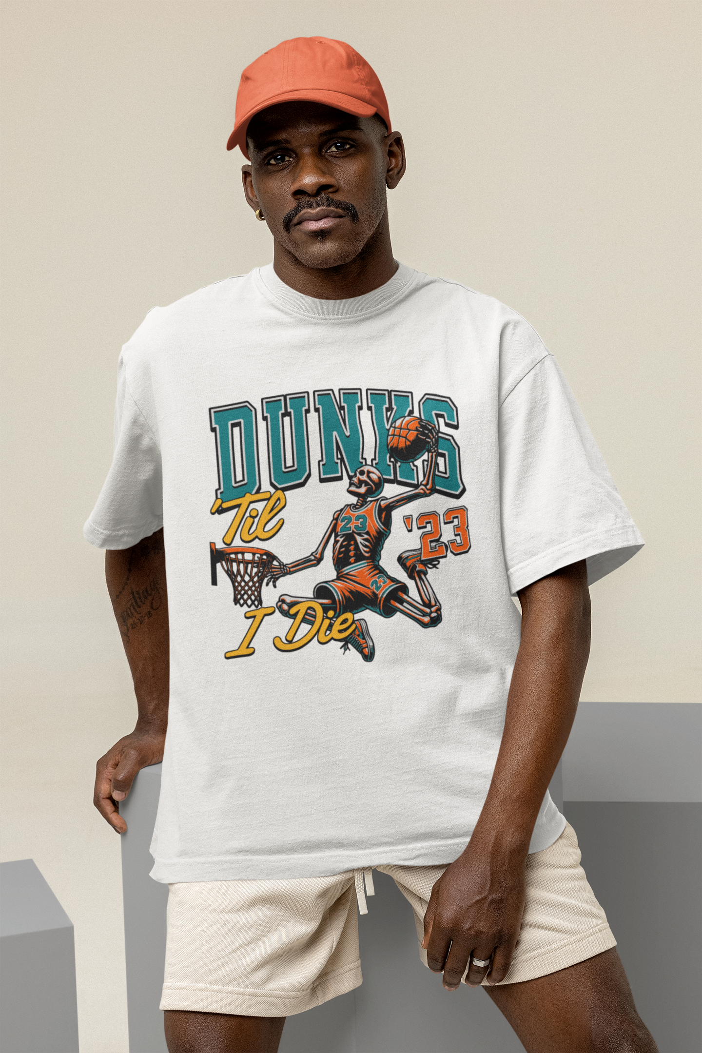Dunks til I Die Oversized Basketball T-Shirt | Premium Baumwolle