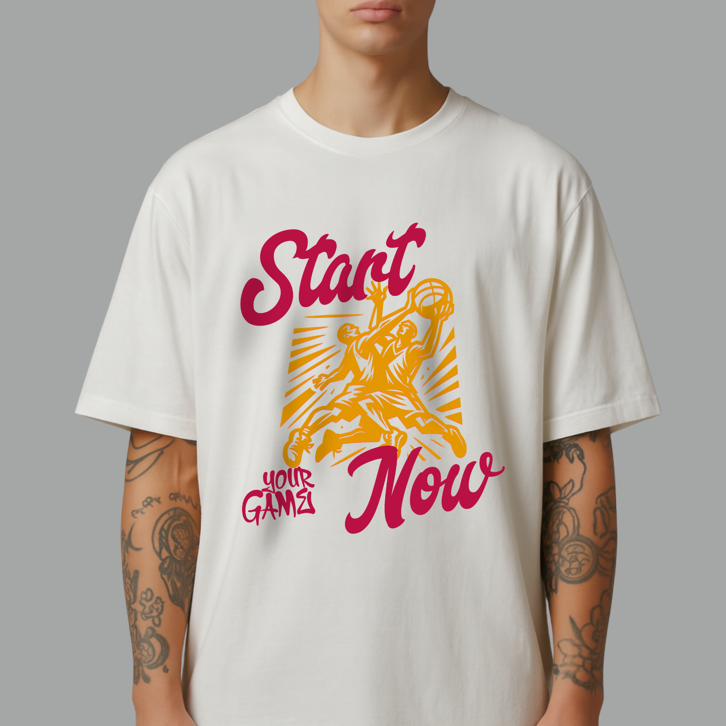 Start Your Game Now Oversized T-Shirt | Premium Baumwolle