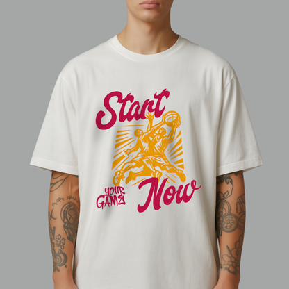 Start Your Game Now Oversized T-Shirt | Premium Baumwolle