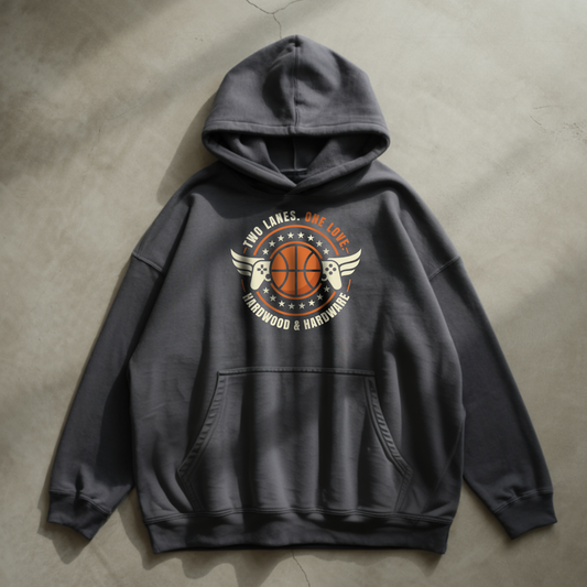 two lanes one love oversized hoodie premium qualität